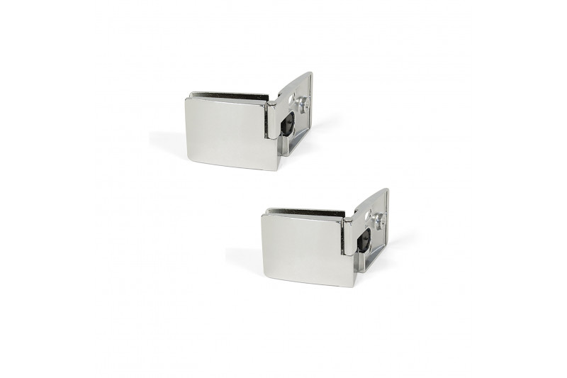 Emuca Pair of Glass door hinges central, 4-5mm thick,...