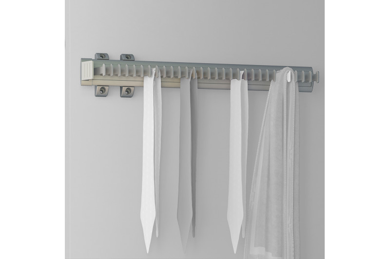 Emuca Extractable lateral tie rack, Matt anodized,...