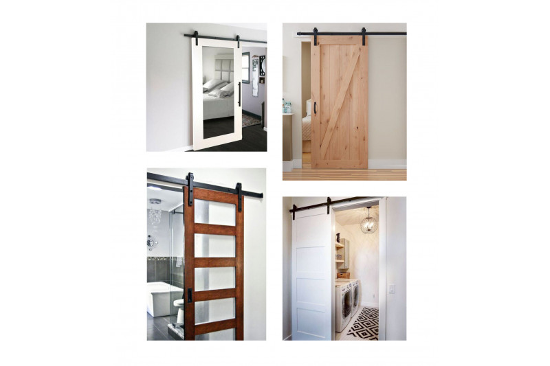 Emuca Barn system for suspended wooden sliding doors,...
