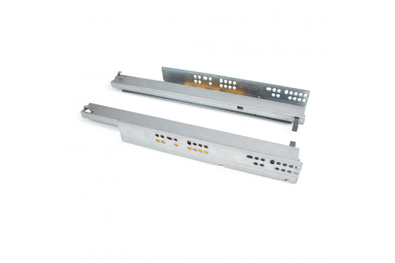 Emuca Pair of Concealed runners for drawers Silver, full...