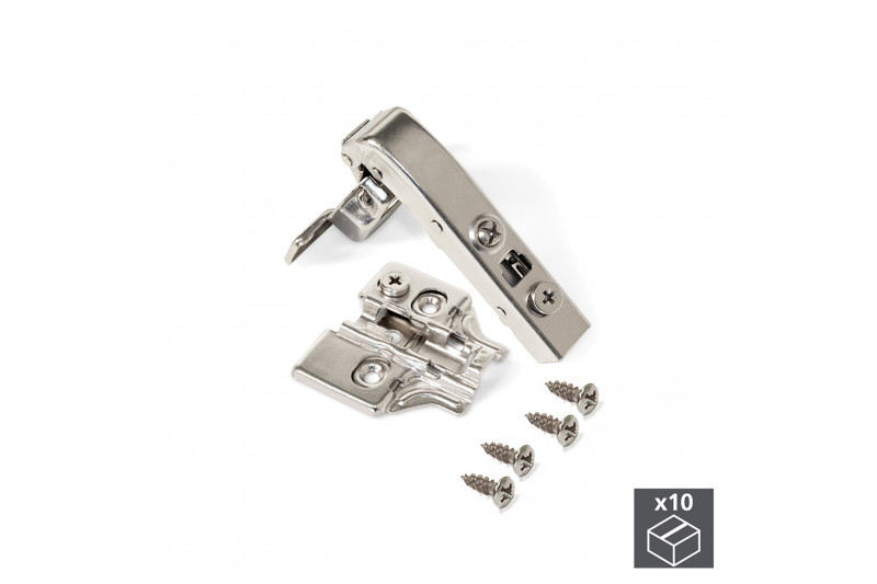 Emuca Lot of 10 X91 hinges with 90 degree angle arm with...