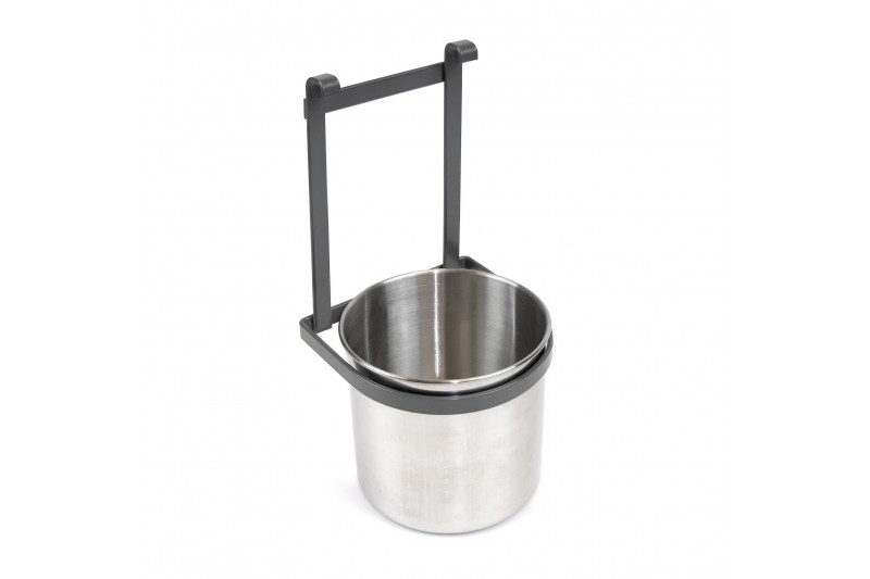 Emuca Titane kitchen cutlery holder, Anthracite grey, Steel