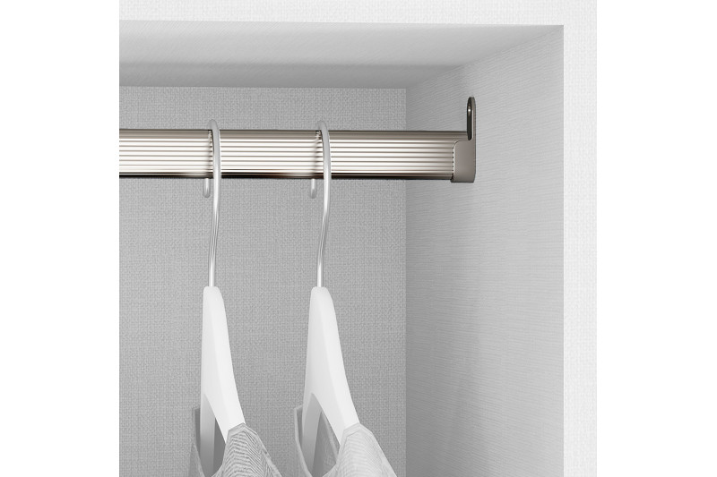 Emuca Wardrobe hanging rail kit 30x15 mm aluminium, 0, 95...