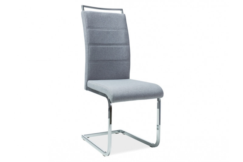 Chair H441 light grey, chrome frame
