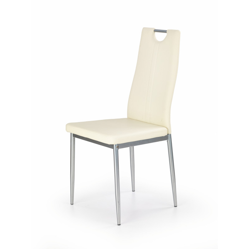 Kėdė K202, kreminės spalvos eco oda