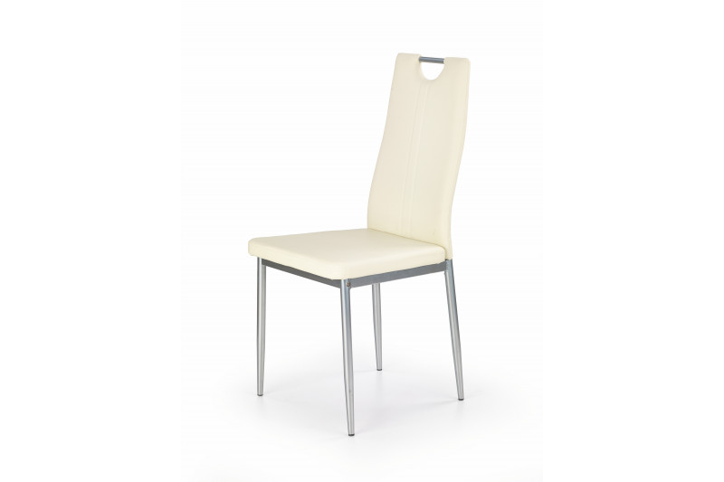 Kėdė K202, kreminės spalvos eco oda