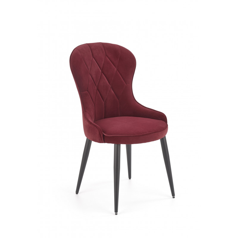 K366 kėdė, tamsiai raudona