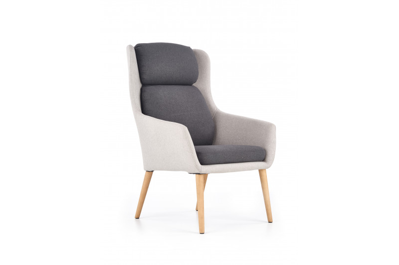 PURIO leisure chair, color: light grey / dark grey