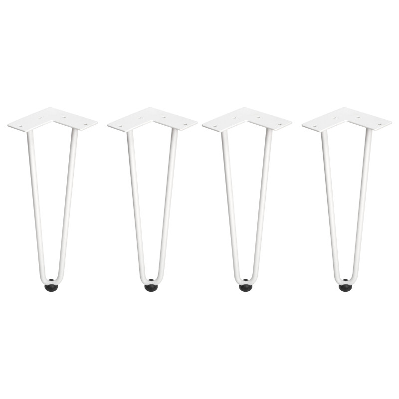 HAIRPIN set of table legs, 4 pcs., H400mm, white -...