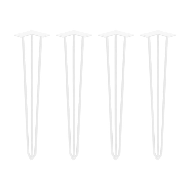 HAIRPIN set of table legs, 4 pcs., H710mm, white -...