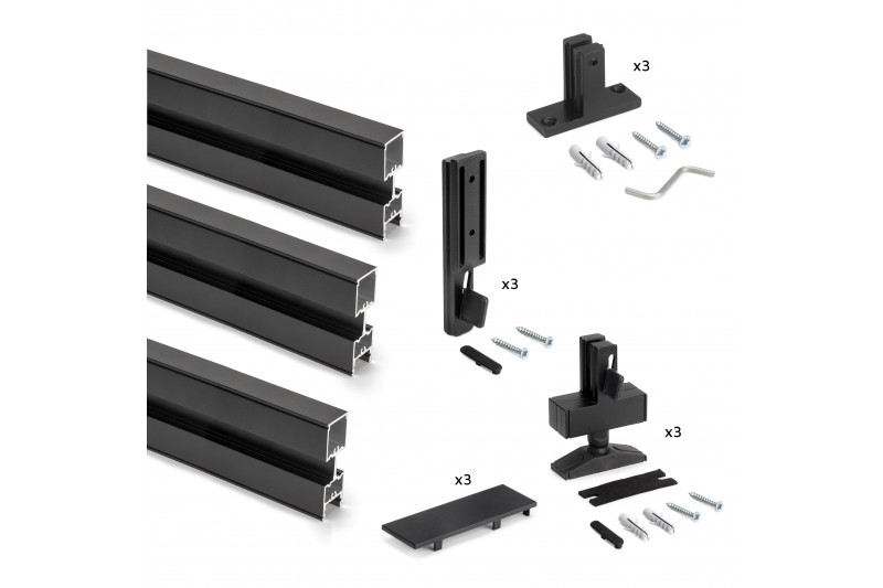 Emuca Zero Modular Frame Kit with hardware and 3 profiles...