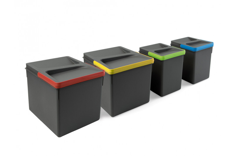 Emuca Kit of recycling bins for kitchen drawer Recycle...