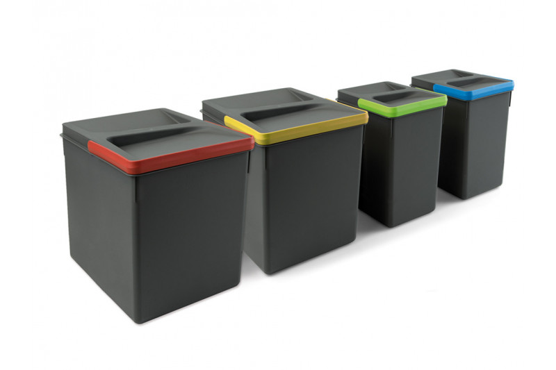Emuca Kit of recycling bins for kitchen drawer Recycle...