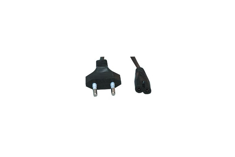 Cable;CEE 7/16 (C) plug,IEC C7 female;PVC;black;1.8m;2.5A