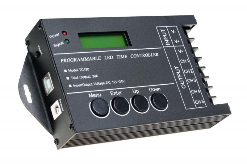 LED strip controller RGBW+WW with time programming, USB...