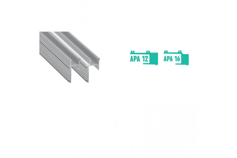Aluminum profile for LED strips to mount of plasterboard,...