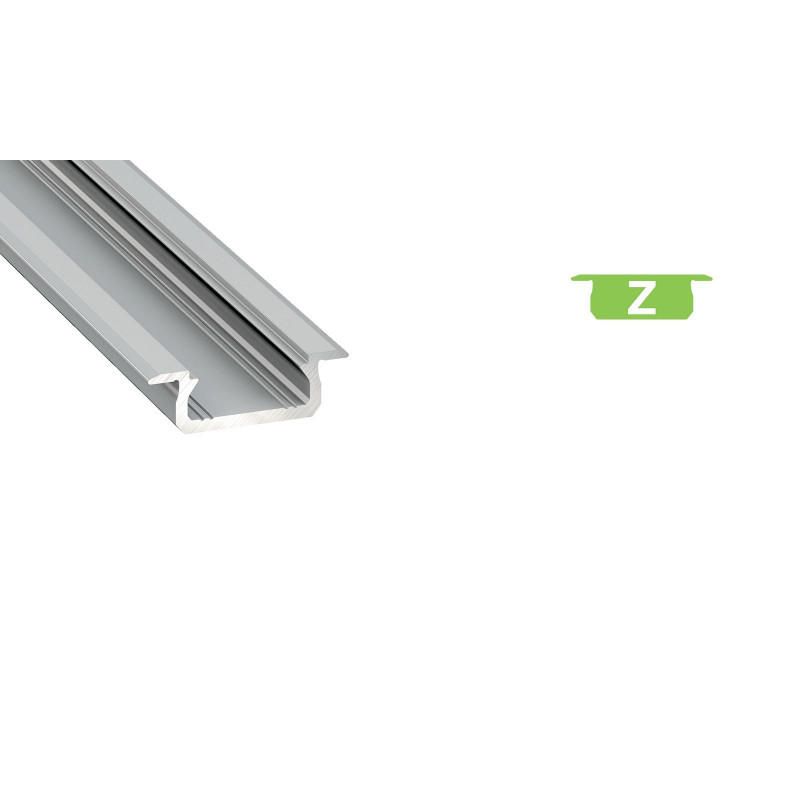 Aluminum profile for LED strips recessed, thin, Z, 3m...