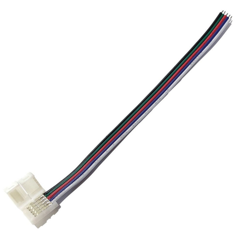 LED juostos RGBW 12mm jungtis, užspaudžiama, su 15cm laidu