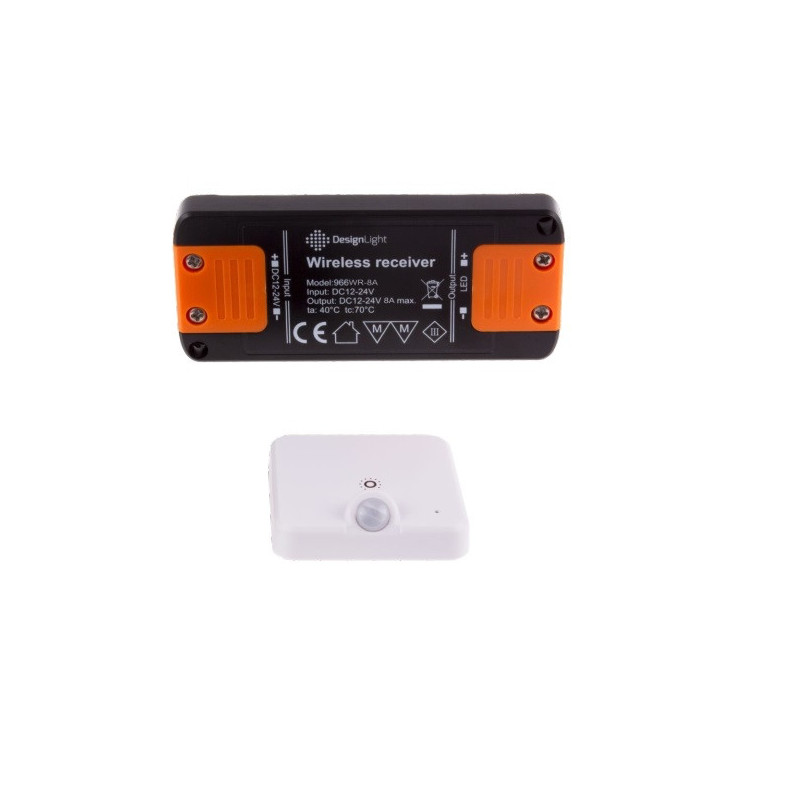Wireless motion sensor 12-24Vdc, 8A, controller + PIR...