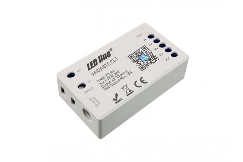 LED controller, 12-24V, 4x4A, CCT, Wi-Fi TUYA VARIANTE...