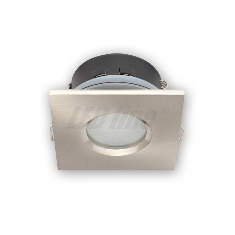 LED line® downlight waterproof square cast satin