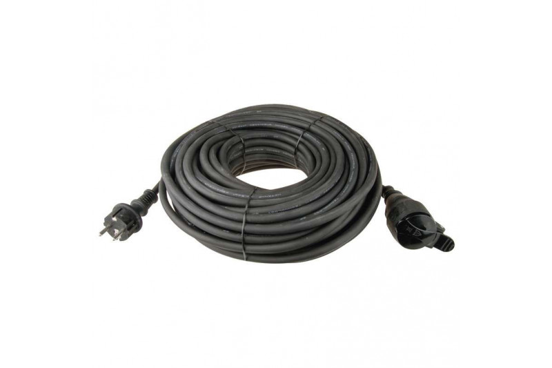 Current Extension cable (rubber) 10m, 3x1,5mm2, SCHUKO
