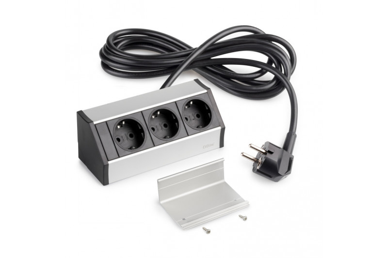 Emuca V Dock plug connector, Matt anodized, Plastic and...