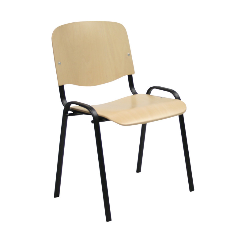 Kėdė ISO, buko mediena/juoda