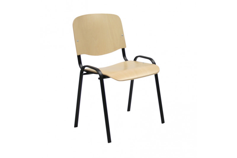 Kėdė ISO, buko mediena/juoda