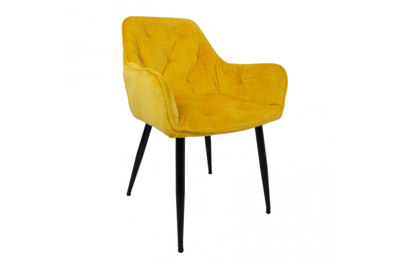 Kėdė BRITA, geltonas aksomas
