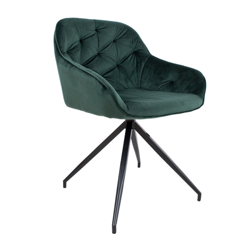 Kėdė BRIT, tamsiai žalias aksomas