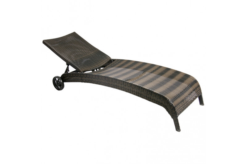 Deck chair WICKER dark brown