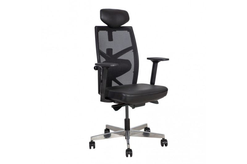 Task chair TUNE black leather