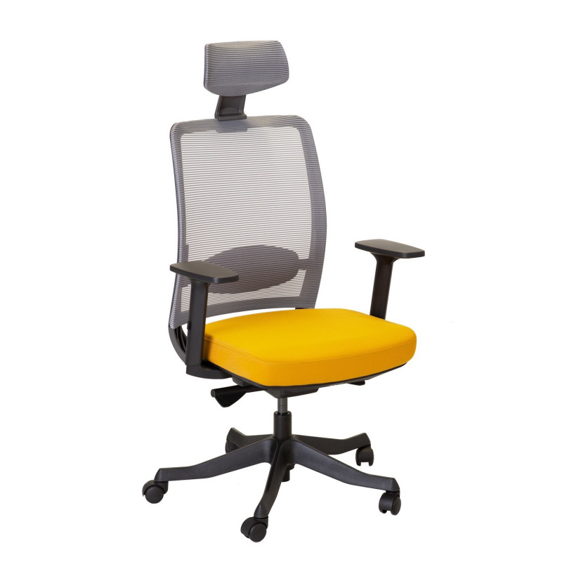 Biuro kėdė ANGGUN, geltona/pilka