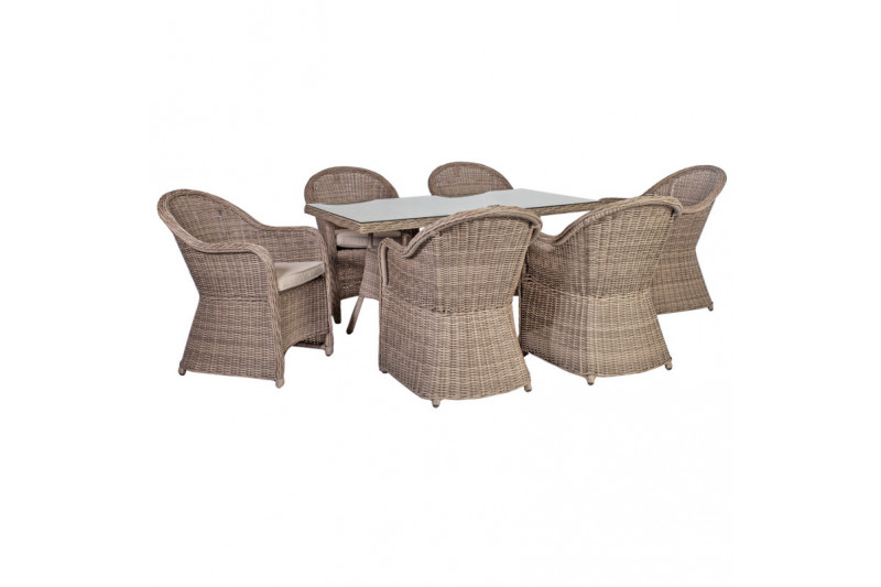 Garden furniture set TOSCANA table and 6 chairs