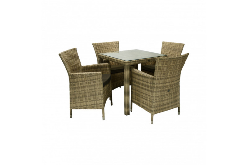 Garden furniture set WICKER table, 4 chairs (0946),...