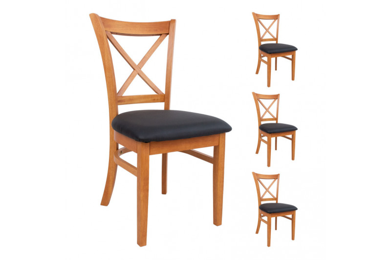 Chairs 4pcs MIX &amp; MATCH light oak