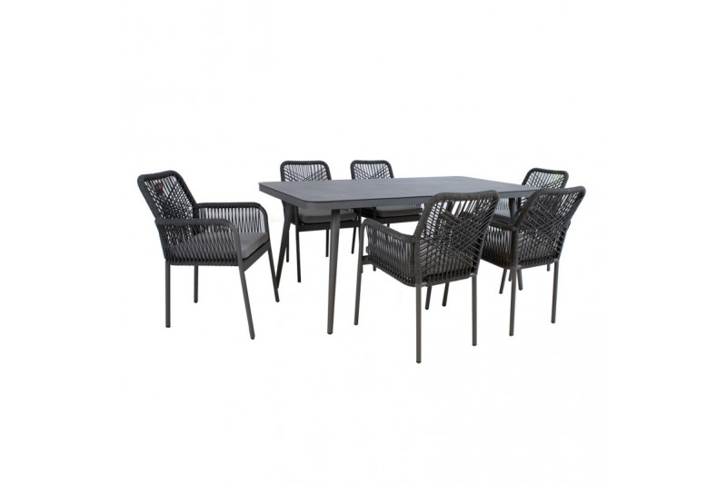 Garden furniture set HELA table and 6 chairs