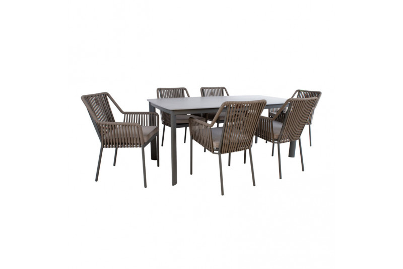 Garden furniture set BEIDA table and 6 chairs
