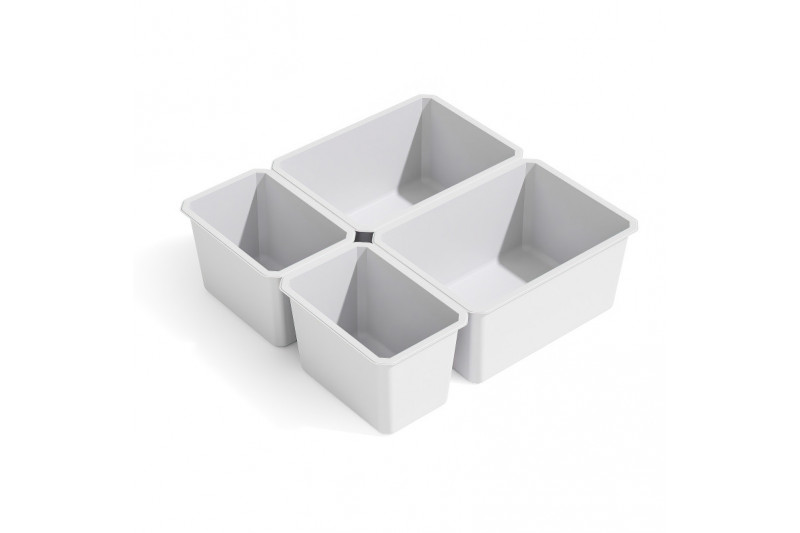 Emuca Kit of 4 trays for bathroom drawer organisers Tidy,...