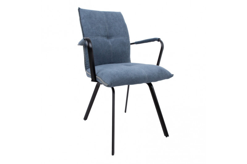 EDDY chair, with armrests, covered with polyester fabric,...