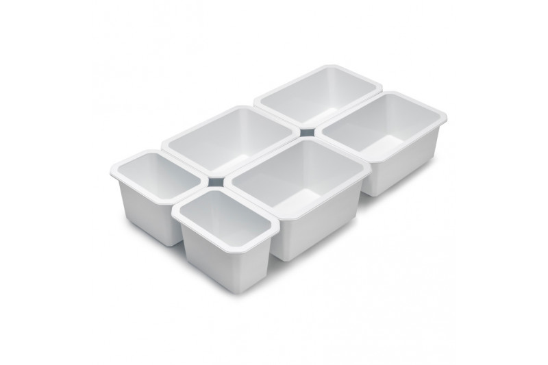 Emuca Tidy bathroom drawer organizer cubes, White...