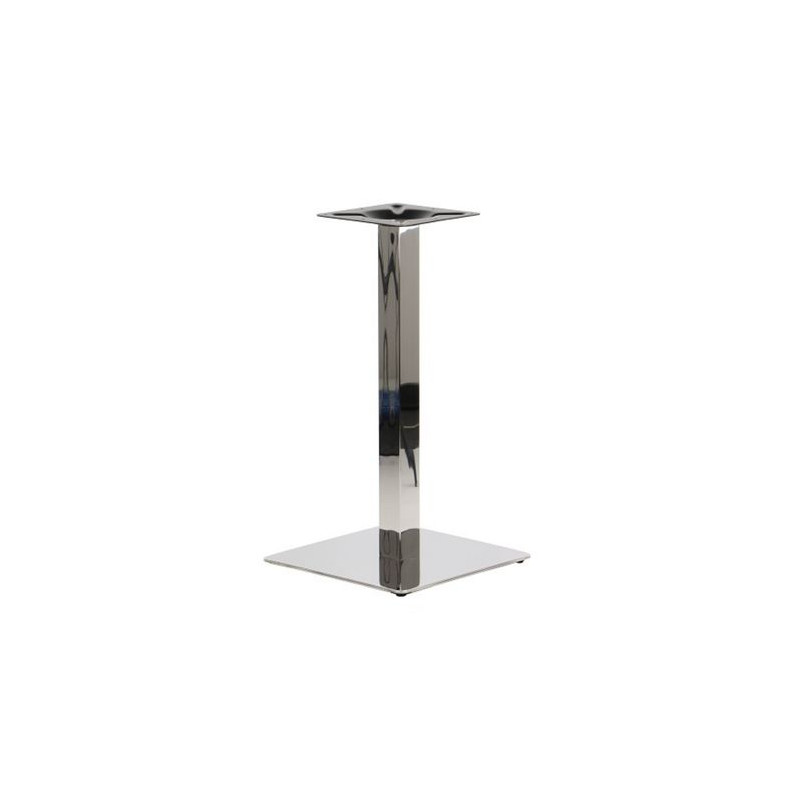 Table base, 400x400mm, H=720mm, polished stainless steel-...