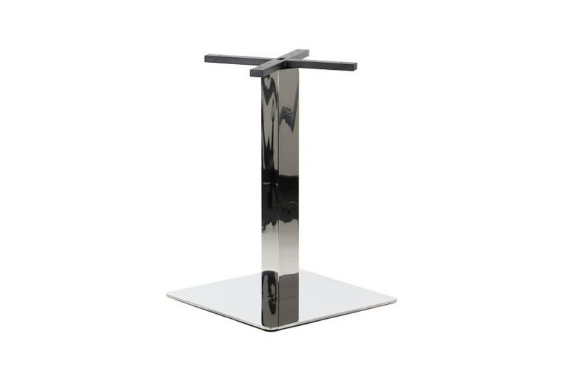 Table base,  500x500mm, H=725mm, polished stainless steel