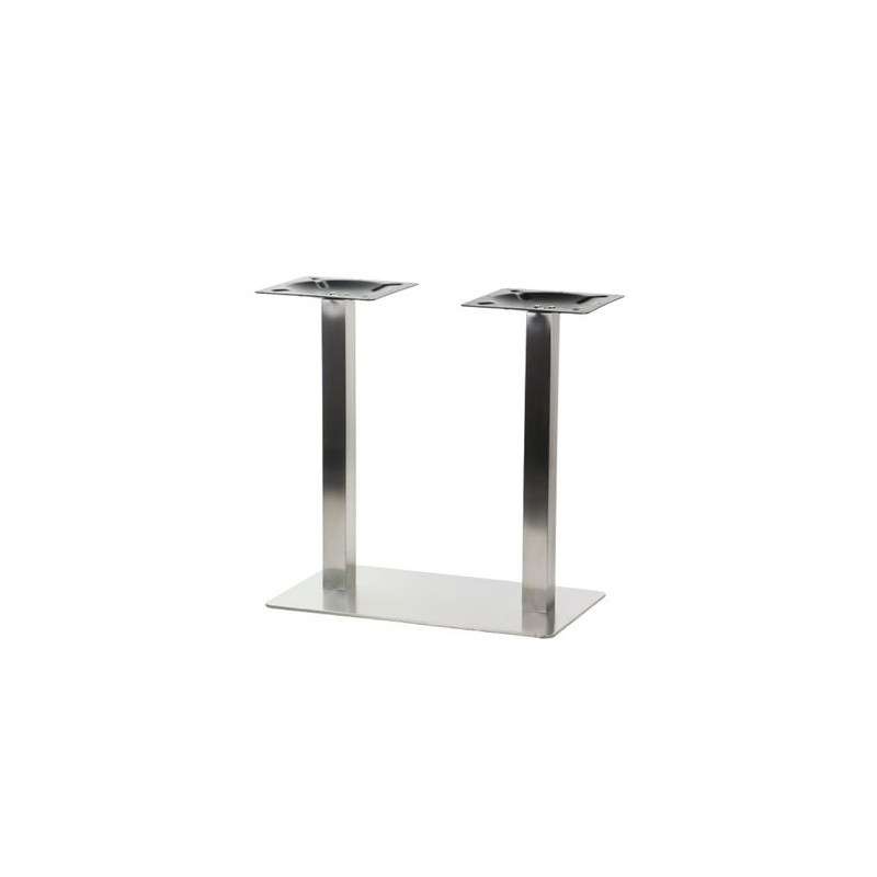 Table base, 700x400mm, H=725mm, brushed stainless steel -...