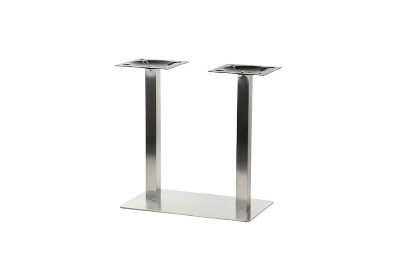 Table base,  700x400mm, H=725mm, brushed stainless steel