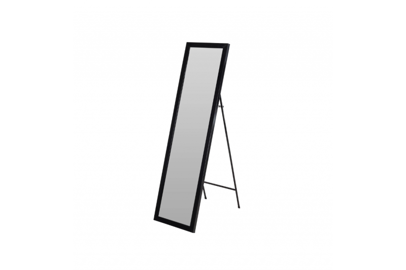 Pastatomas veidrodis, stačiakampio formos, H-126cm, juodas