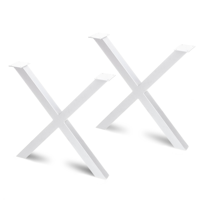 Table legs-frames, cross-shaped, H695 mm, white - Joldija.lt