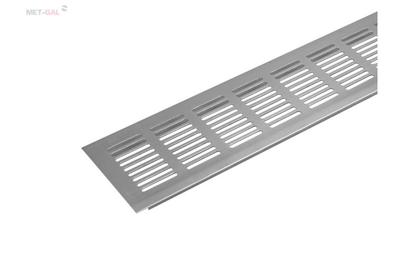 Ventilation grille, H-80mm, L-480mm, aluminum