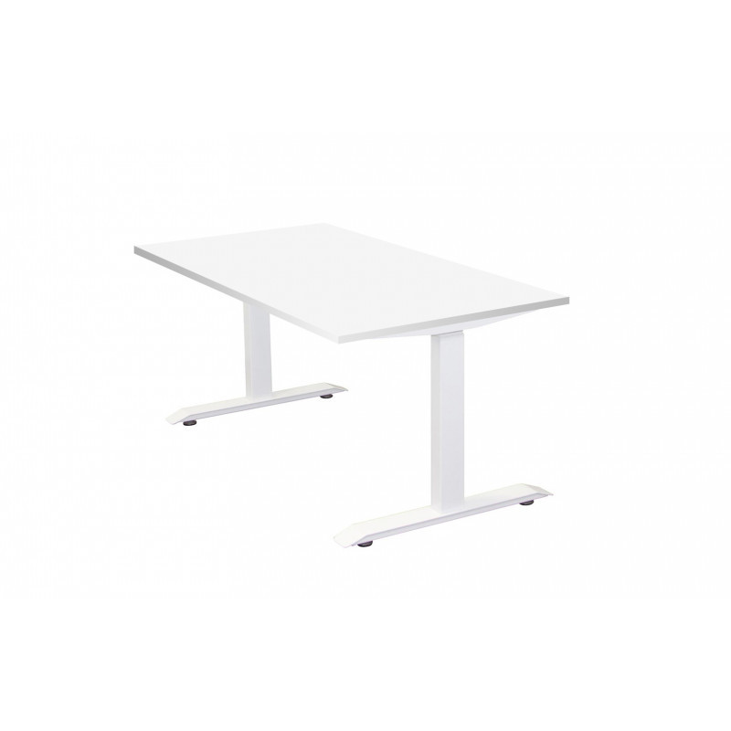 Adjustable height table: white frame, table top L1300mm,...